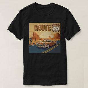 Route 66 Classic Cruiser Sonnenuntergang T-Shirt