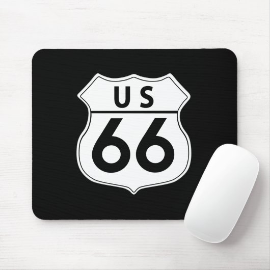 Route 66 Classic Road Sign Mousepad (Mit Mouse)