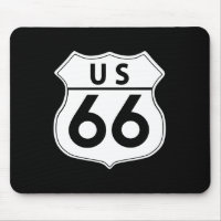 Route 66 Classic Road Sign Mousepad