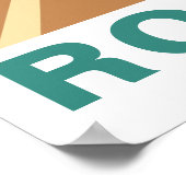 Route 66 Classic Road Trip Travel Art Poster (Ecke)