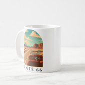 Route 66 Classic Road Trip Vintag Kaffeetasse (Vorderseite Links)