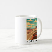 Route 66 Classic Road Trip Vintag Kaffeetasse (VorderseiteRechts)