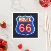 Route 66 Cocktail Napkin Serviette (Beispiel)