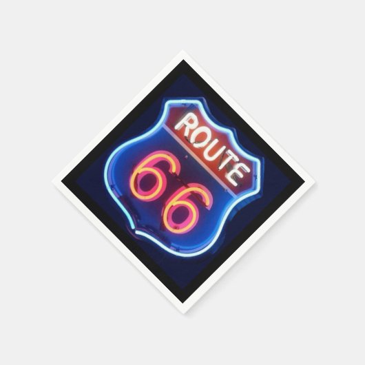 Route 66 Cocktail Napkin Serviette (Ecke)