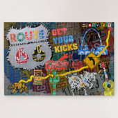 Route 66 Collage License Plate Art Puzzle (Horizontal)