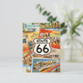  Route 66 Colorful Postcard Postkarte (Stehend Vorderseite)