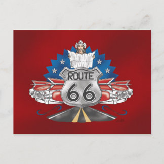 Route 66 Cowgirl Postkarte