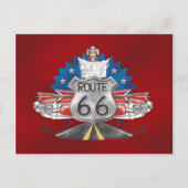 Route 66 Cowgirl Postkarte (Vorderseite)