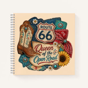 Route 66 Cowgirl Südwest-Journal Notizblock