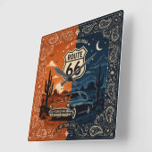 Route 66 Desert Night Wanduhr (Winkel)