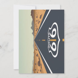 Route 66 Desert Road Vintage Travel Art Feiertagskarte