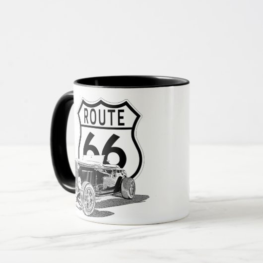 Route 66 Design Cofffee-Tasse Tasse (Vorderseite Links)