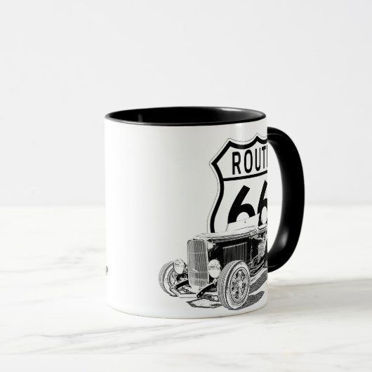 Route 66 Design Cofffee-Tasse Tasse (VorderseiteRechts)