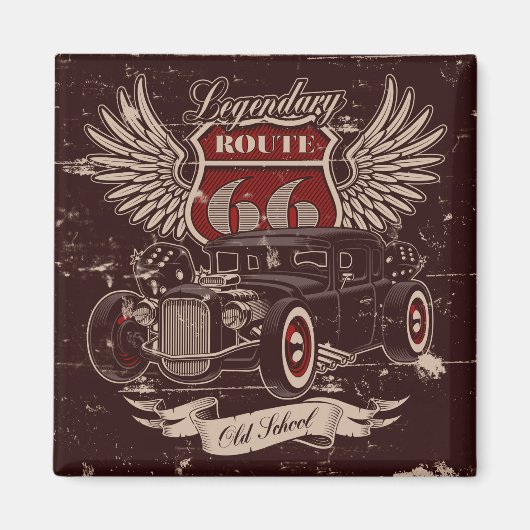 Route 66 Design Magnet (Vorne)