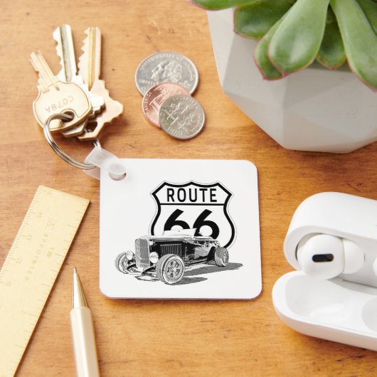 Route 66 Design Schlüsselkette Schlüsselanhänger (Schreibtisch)