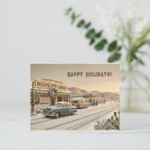 Route 66 Diner Caravan Weihnachtsfahrt Postkarte (Stehend Vorderseite)