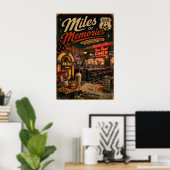 Route 66 Diner Miles Erinnerungen Kunst Poster (Heimbüro)