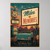 Route 66 Drive In Memories Centennial Kunst Poster (Vorne)