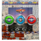 Route 66 Duschvorhang (Vorderseite)