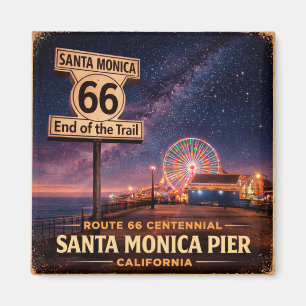 Route 66 End Trail Pier Fridge Kunst Magnet