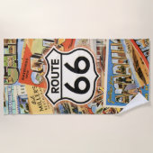 Route 66 Farbige Postkarte Strandtuch (Vorderseite)