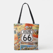 Route 66 Farbige Postkarte Tasche (Rückseite)