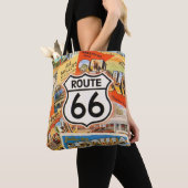 Route 66 Farbige Postkarte Tasche (Von Nahem)