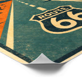Route 66 Fill Up & Go Wüstenlithografie Poster (Ecke)