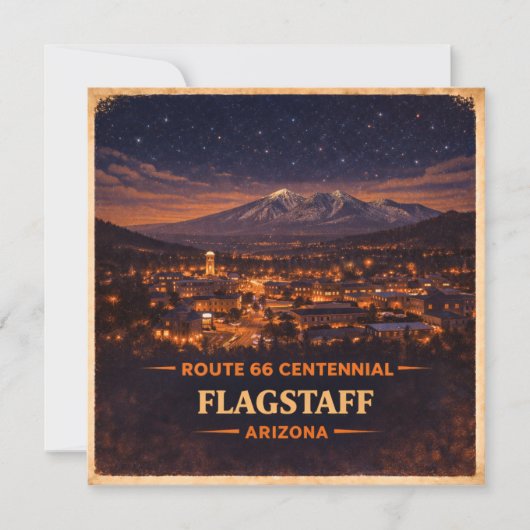 Route 66 Flagstaff Arizona Erbe Twilight Peaks (Vorderseite)