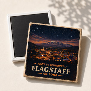 Route 66 Flagstaff Arizona Heritage Nacht Himmel Magnet