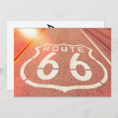 Route 66 Foto Edit - Orange Glow Einladung (Vorne/Hinten)