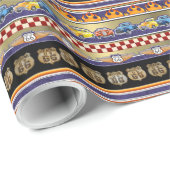 Route 66 Frisierte Auto - SRF Geschenkpapier (Rolleneckpunkt)