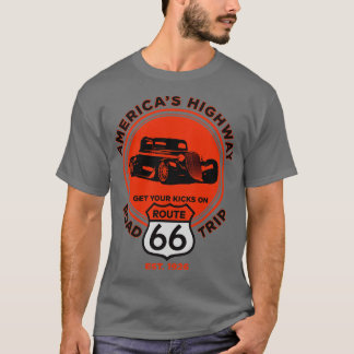 Route 66 Frisierte Auto T-Shirt