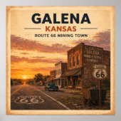 Route 66 Galena Bergbaustadt-Erbe Poster (Vorne)