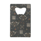 Route 66 Garage Bar Essentials Geldbeutel Flaschenöffner (Rückseite)