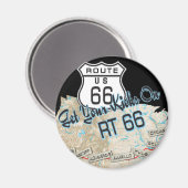 Route 66 Geschenke Magnet (Vorderseite/Rückseite)