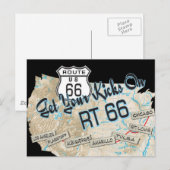 Route 66 Geschenke Postkarte (Vorne/Hinten)