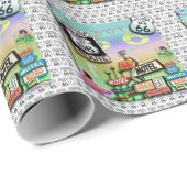 Route 66 Geschenkpapier (Rolleneckpunkt)