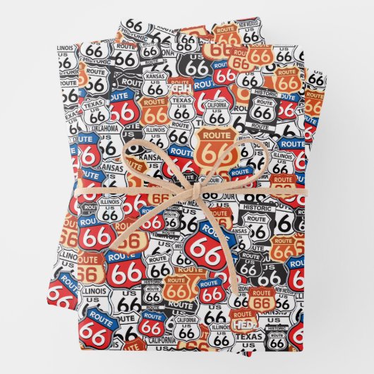 Route 66 geschenkpapier set (Beispiel)