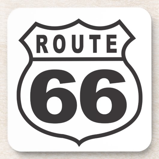 Route 66 getränkeuntersetzer (Vorderseite)