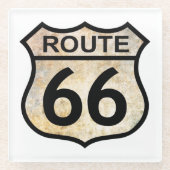 Route 66 glasuntersetzer (Vorderseite)