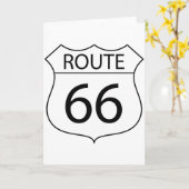 Route 66 Greeting Cards Karte (Gelbe Blume)