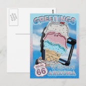 Route 66 Greetings Williams Arizona Postcard Postkarte (Vorne/Hinten)