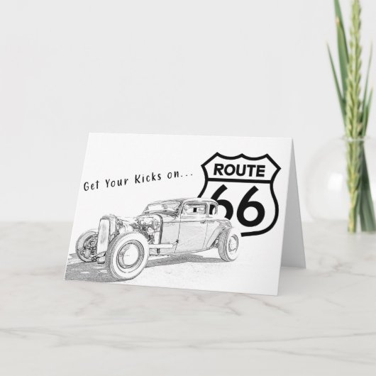 Route 66 Grußkarte Dankeskarte (Vorderseite)