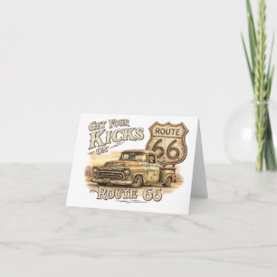 Route 66 Grußkarte Dankeskarte