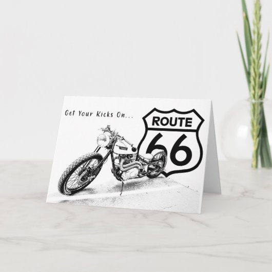 Route 66 Grußkarte Dankeskarte (Vorderseite)