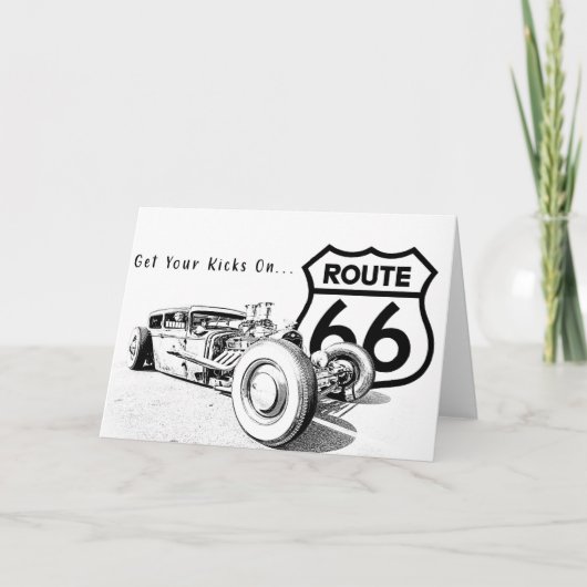 Route 66 Grußkarte Dankeskarte (Vorderseite)
