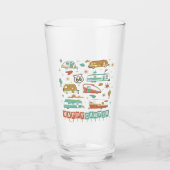 Route 66 Happy Camper Glas (Vorderseite)
