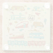 Route 66 Happy Camper Glasuntersetzer (Rückseite)