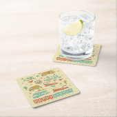 Route 66 Happy Camper Rechteckiger Pappuntersetzer (Vor Ort)